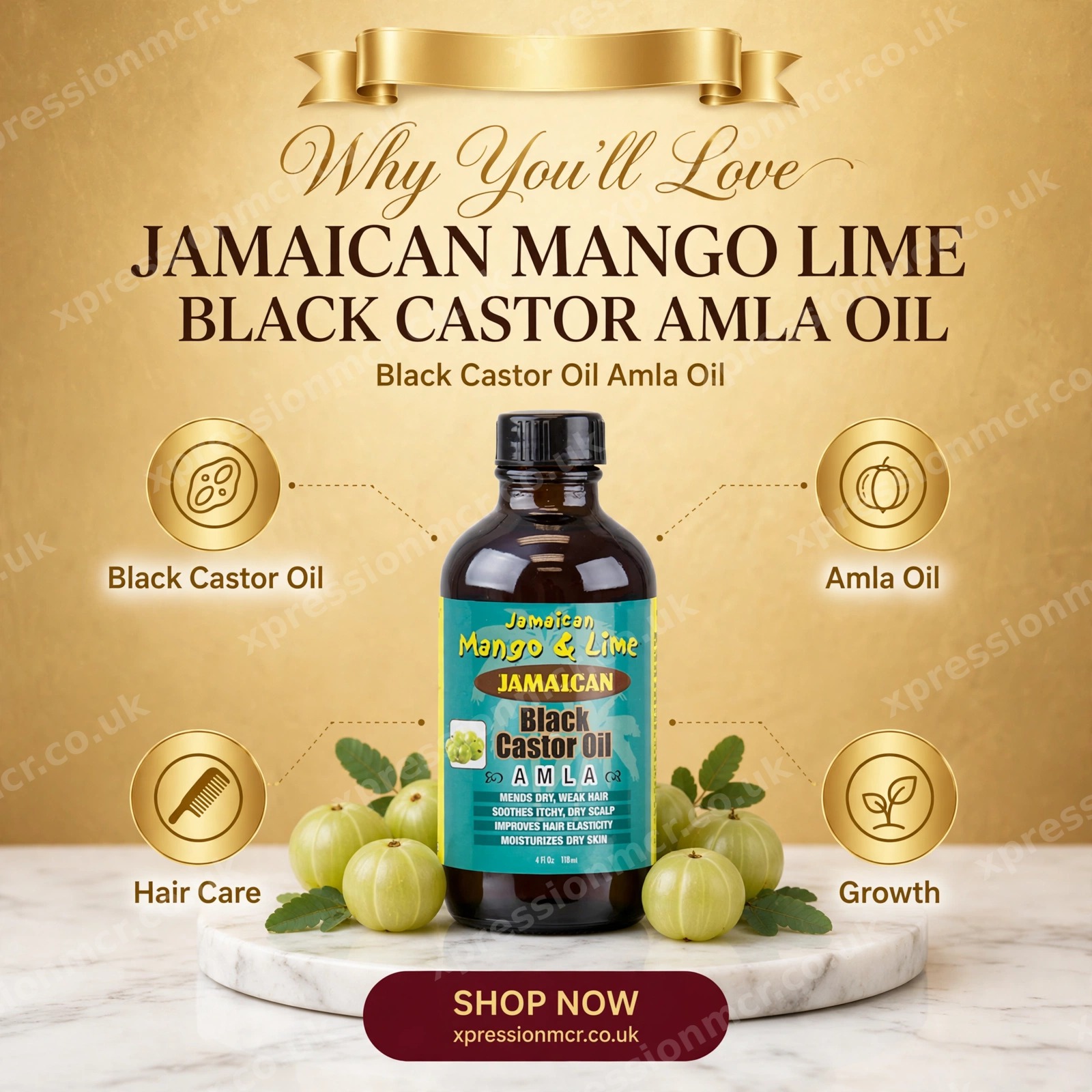 Jamaican Mango & Lime Black Castor Oil Amla Oil 4 Fl.Oz / 118mL