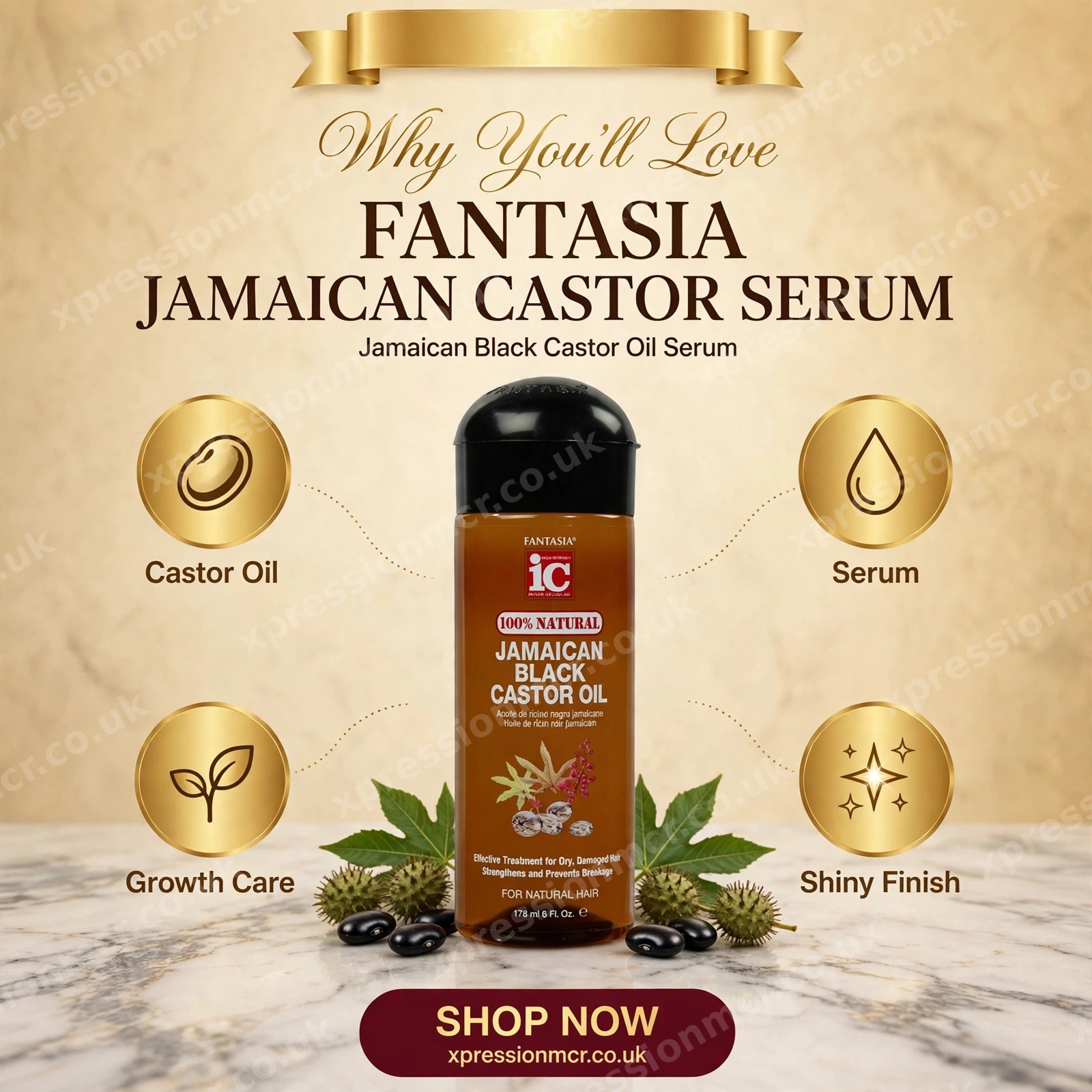IC Fantasia Jamaican Black Castor Oil Serum 6oz / 177ml