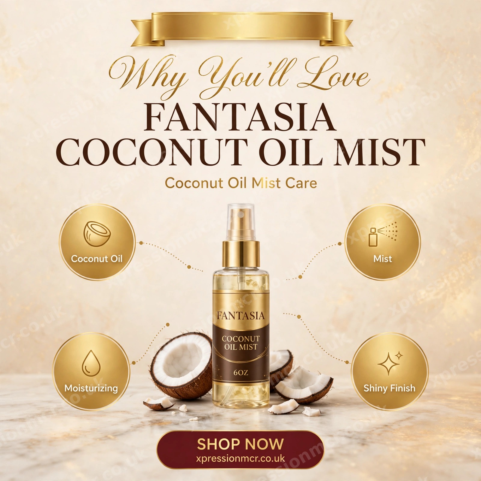 FANTASIA COCONUT OIL MIST (6OZ)