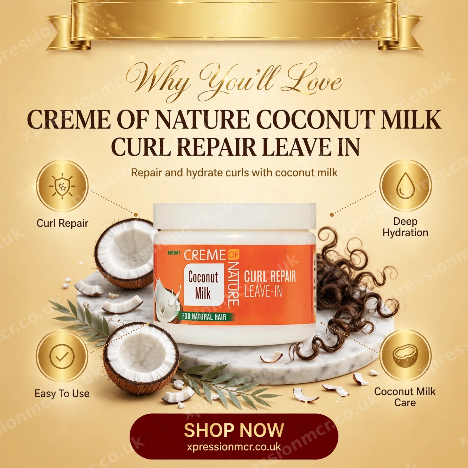 Creme Of Nature Coconut Milk Curl Repair Leave-In 11.5 Ounce / 326g