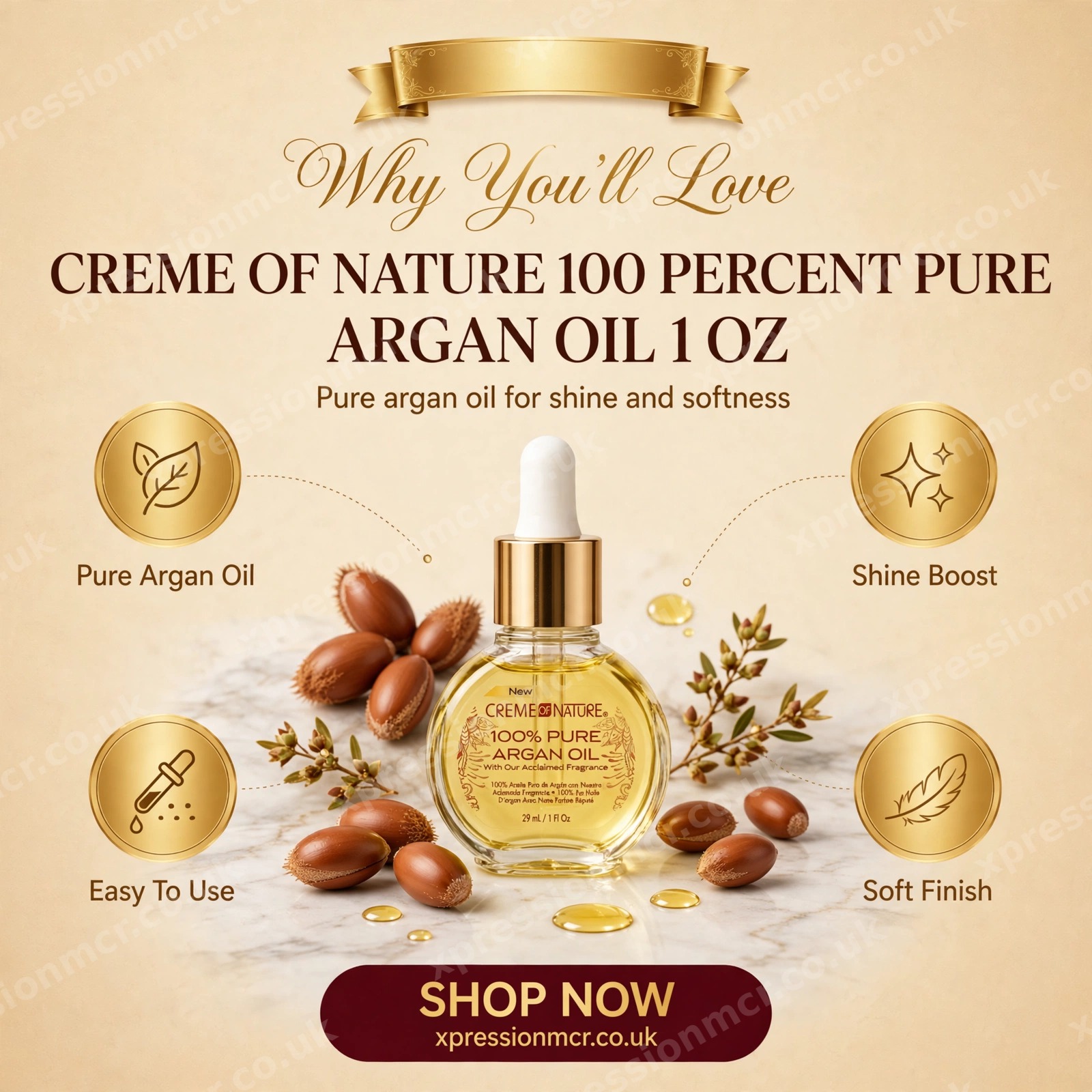 Creme of Nature 100% Pure Argan Oil 1 oz