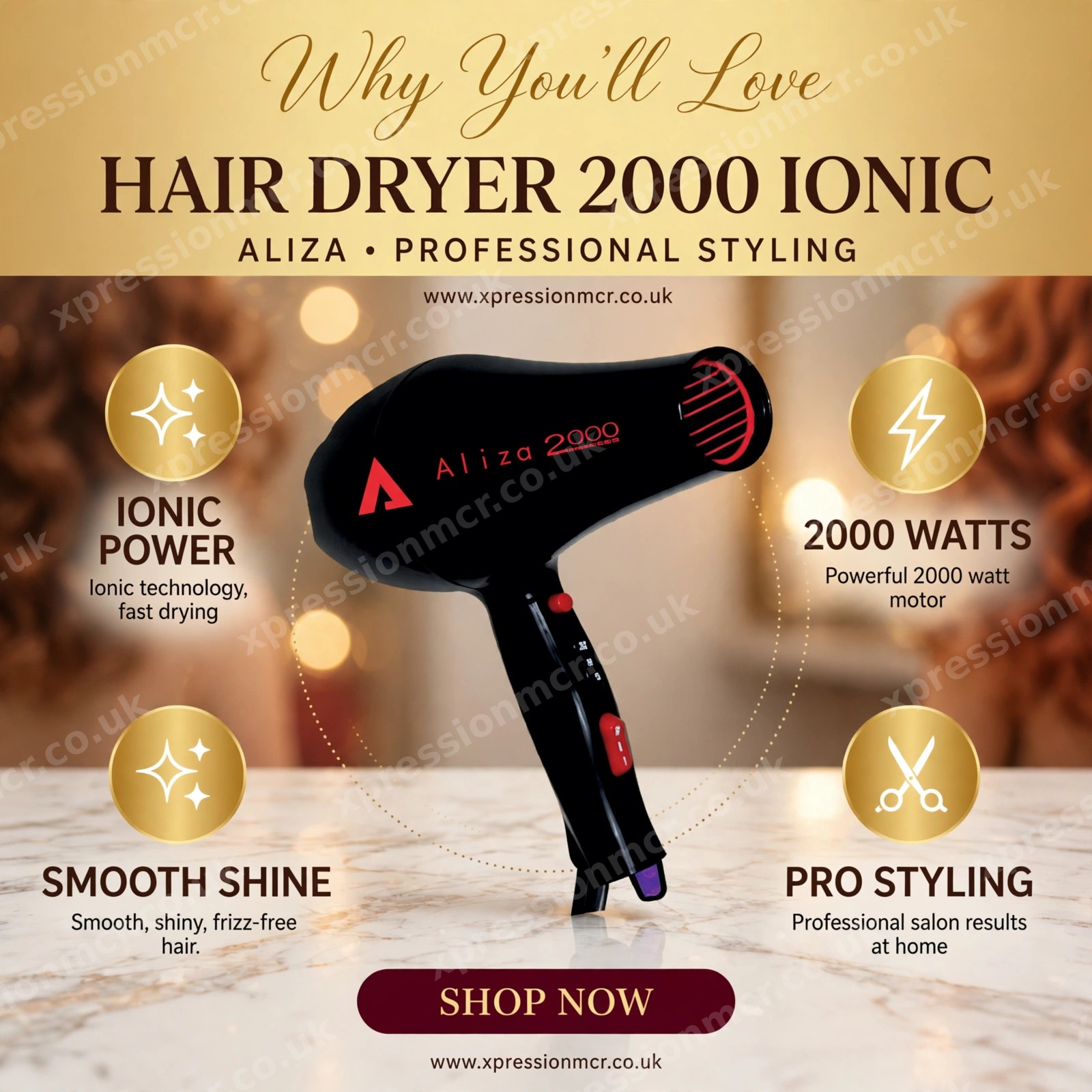 Aliza Hair Dryer 2000 Ionic ( SW-8823)