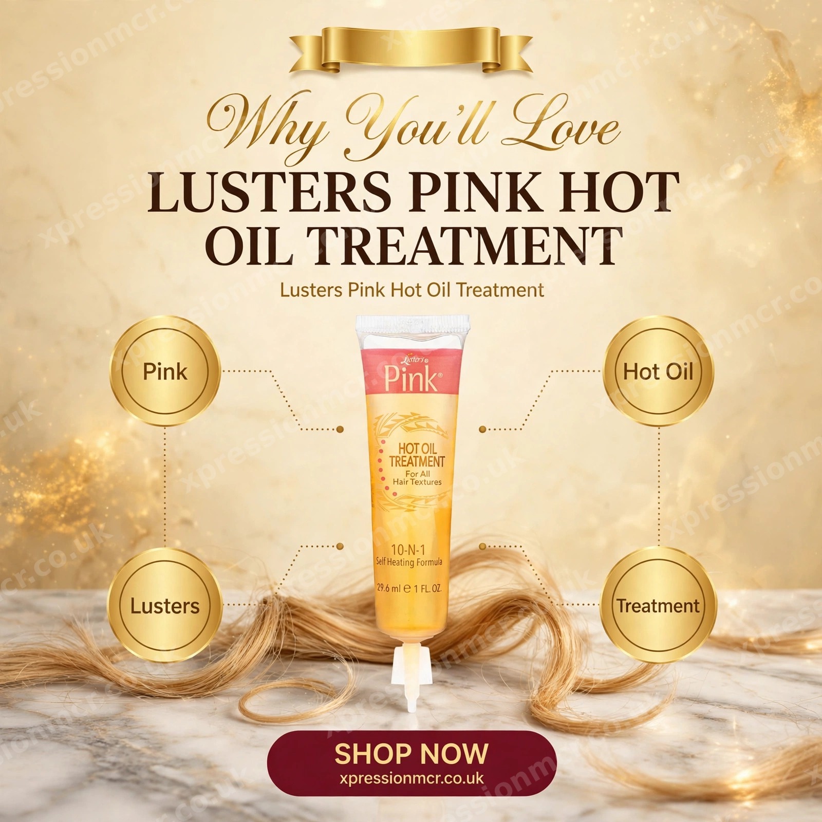 Lusters Pink Hot Oil Treatment 29.6 ml/1 fl oz
