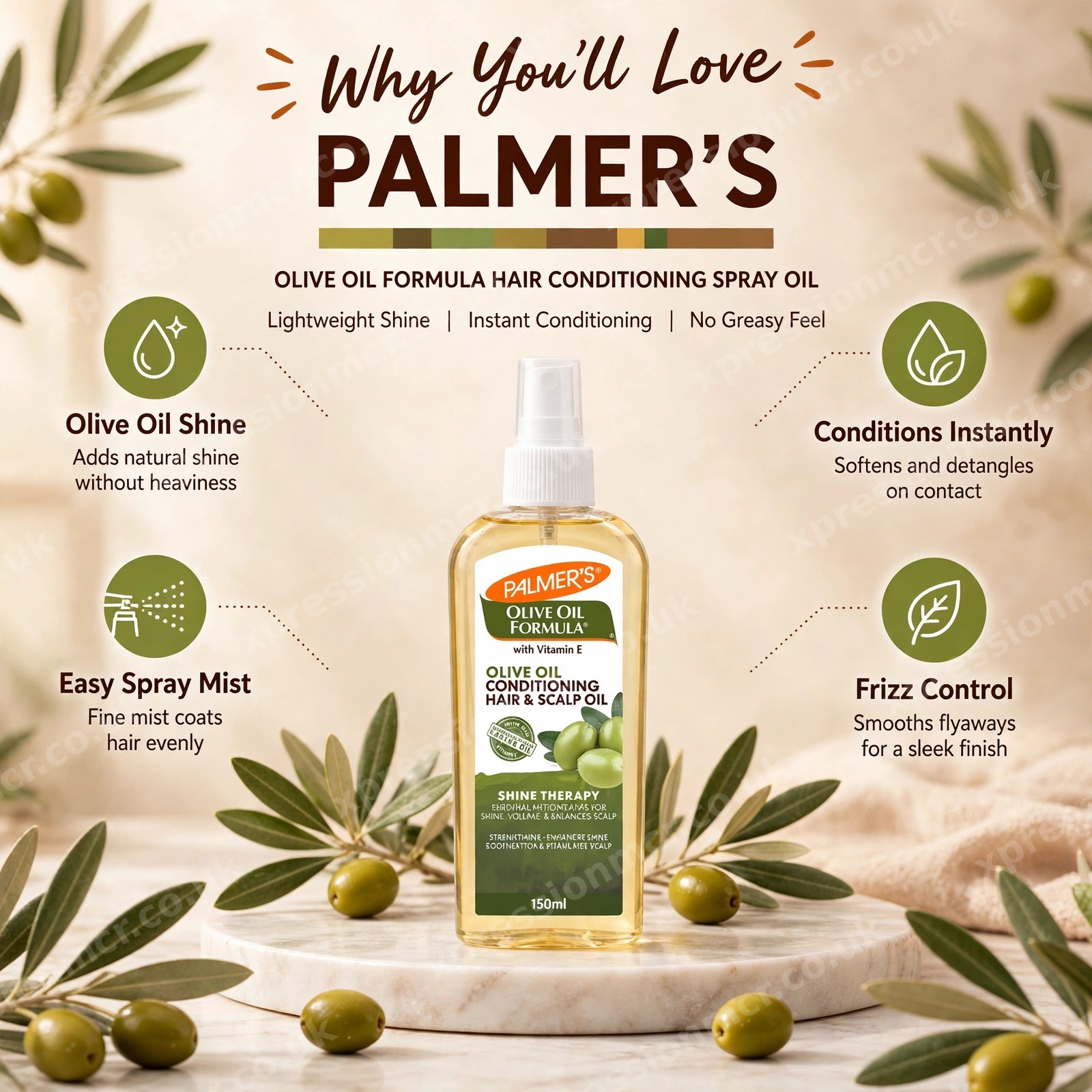 Palmers Olive Oil Formula Hair Conditioning Spray Oil 150ml