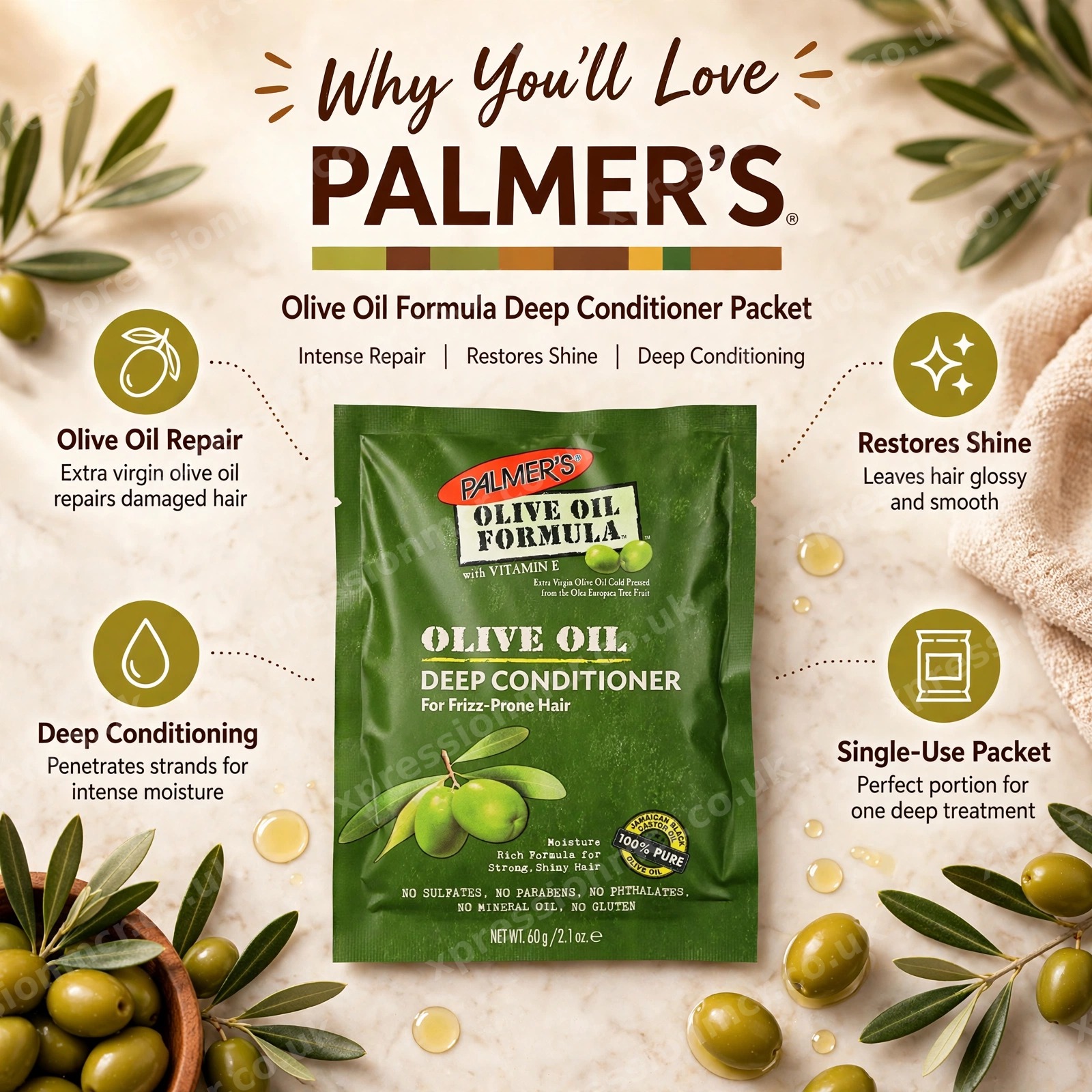 Palmer's Olive Oil Formula Deep Conditioner Packet, 2.1 Ounces