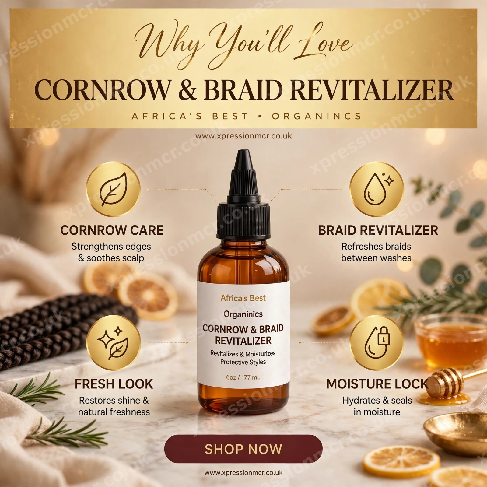 Africa's Best Organincs Cornrow & Braid Revitalizer 6 oz.