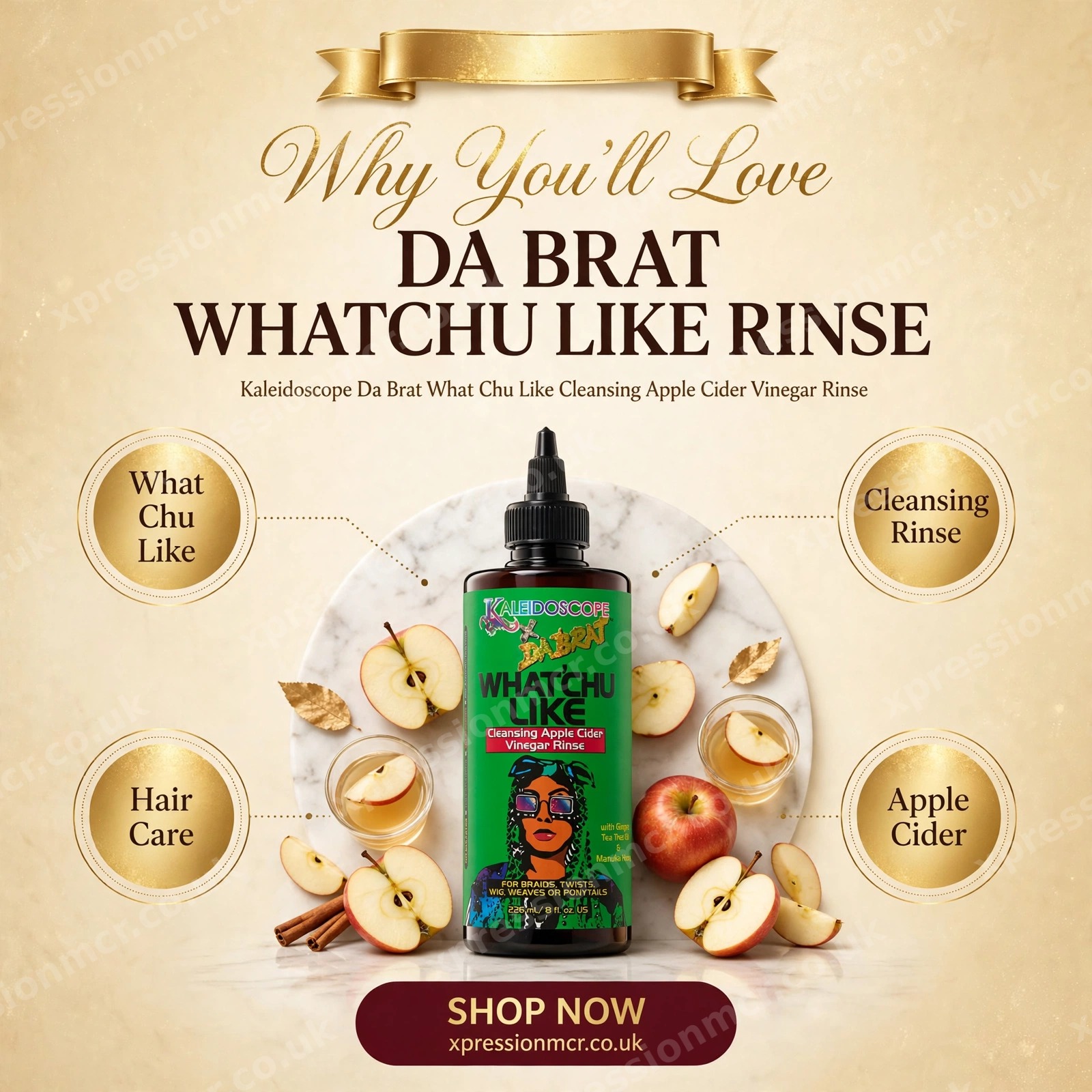 Kaleidoscope Da Brat What'Chu Like - Cleansing Apple Cider Vinegar Rinse 8oz