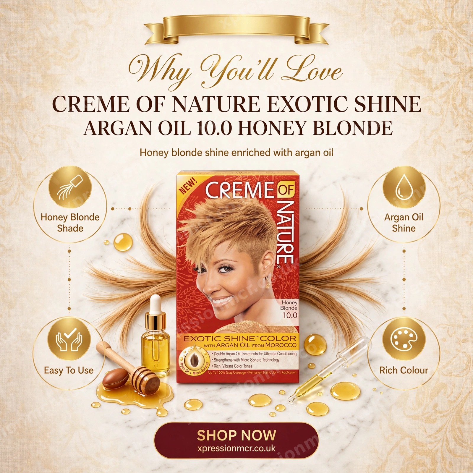 Creme of Nature Exotic Shine Color with Argan Oil From Morocco - 10.0 [Honey Blonde]