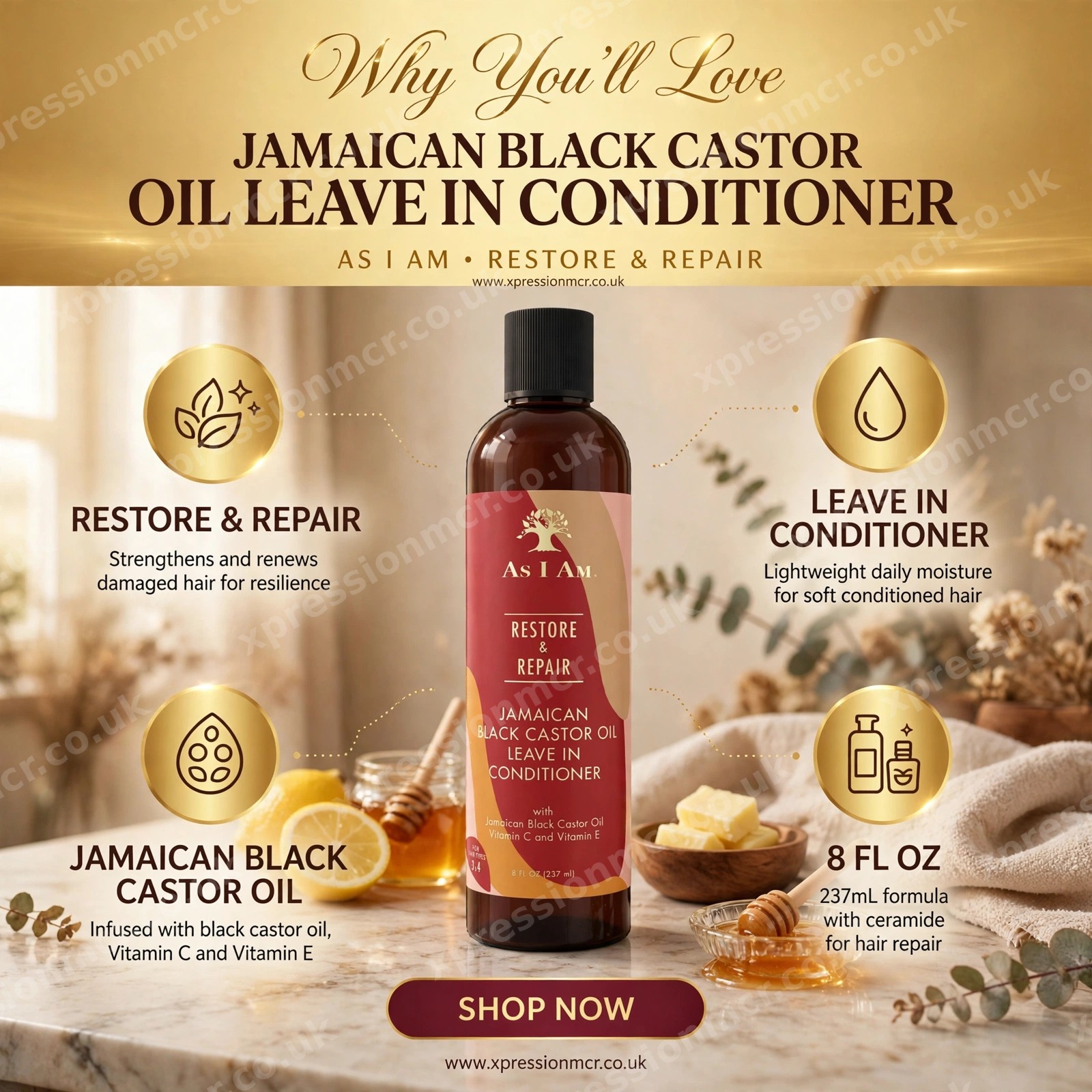 As I Am Jamaican Black Castor Oil Leave-In Conditioner 237 ml / 8 Fl. Oz