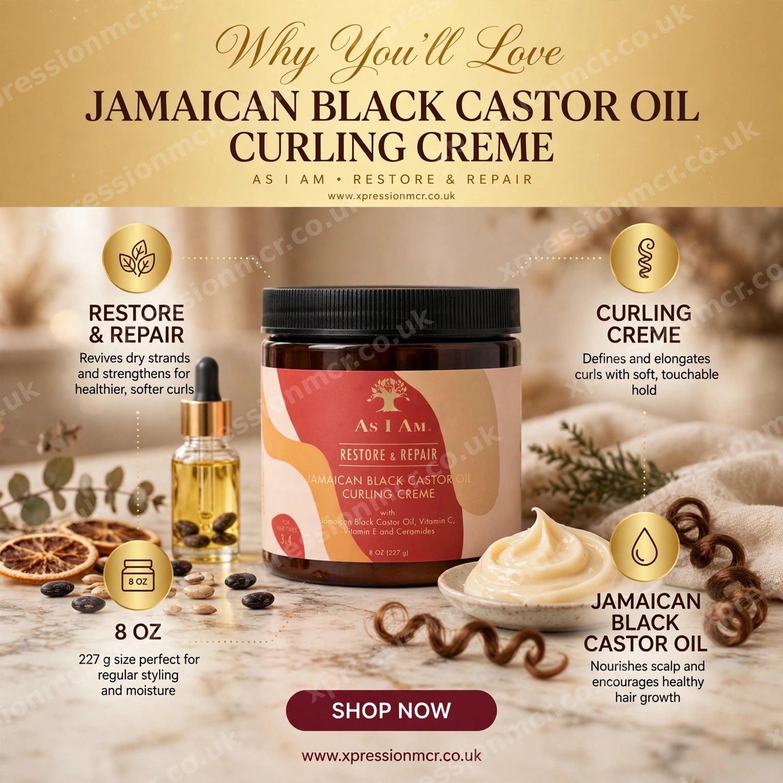 As I Am JBCO Curling Crème 8oz