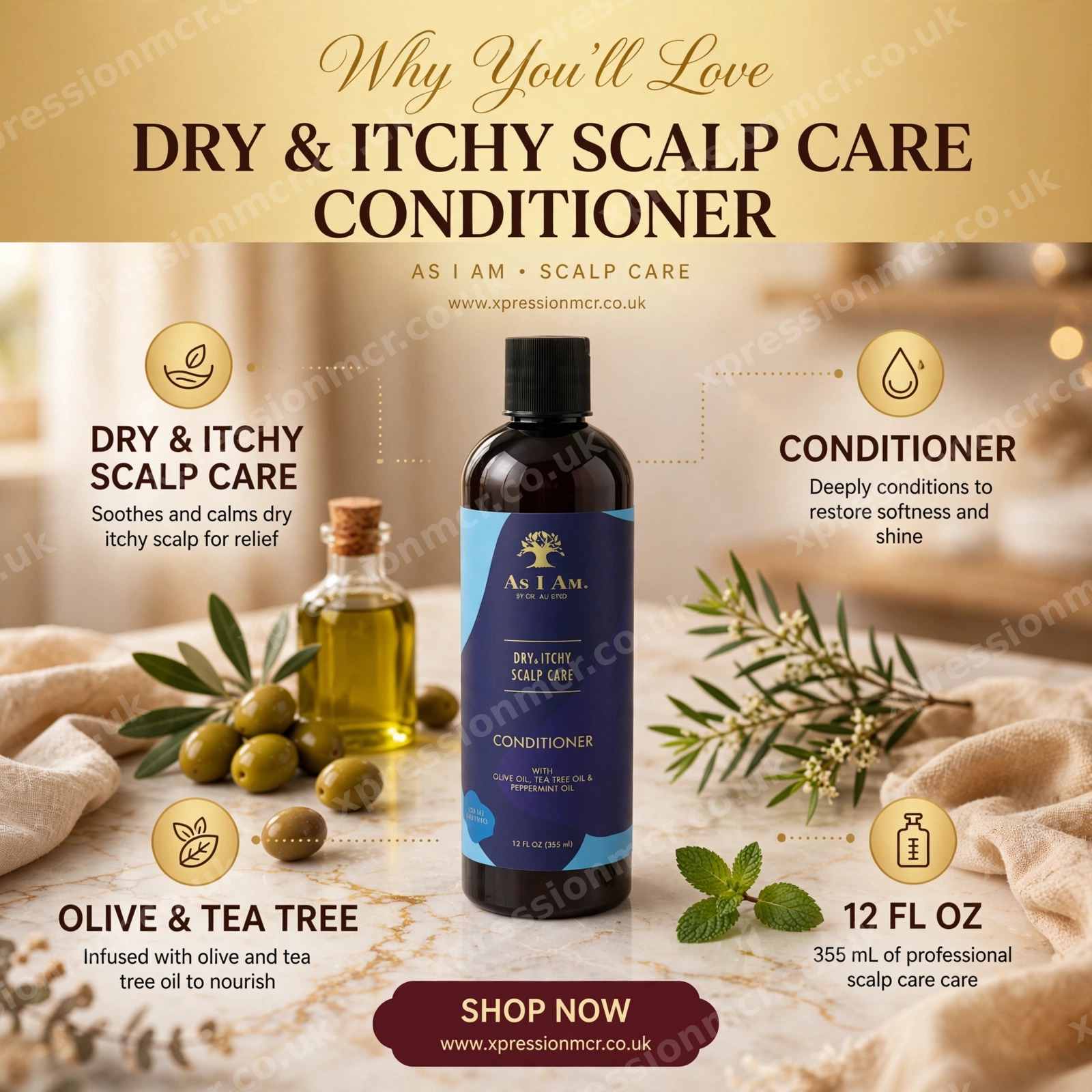 As I Am Dry & Itchy Scalp Care Conditioner 12fl.oz / 355mL