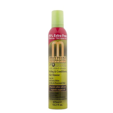 Mazuri Original Olive Oil Styling and Conditioning Hair Mousse 375ml