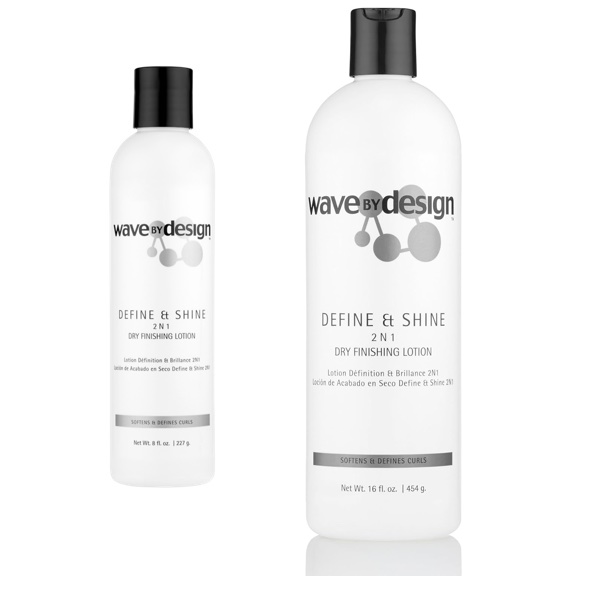 Wave by Design Define & Shine 2 N 1 Dry Finishing Lotion 8Fl.oz & 16 Fl.oz