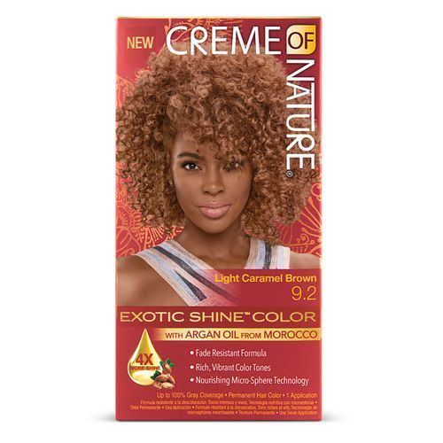 Creme Of Nature Exotic Shine Colour With Argan Oil From Morocco 9.2 Light Carmel Brown